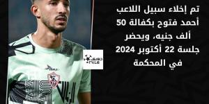 نبأ سار عن أحمد فتوح قبل السوبر يفرح جماهير نادي الزمالك - أقرأ 2