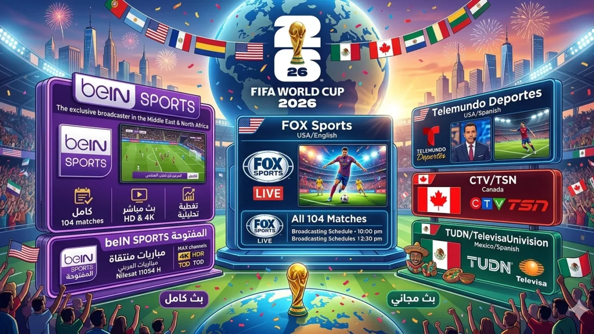 تردد القنوات المفتوحة الناقلة لمباراة مصر ونيوزيلندا في كأس العالم 2026